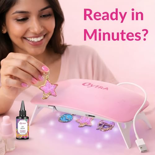 Image of Oytra UV LED Nail Lamp USB Mini Dryer for Gel Polish & UV Resin Curinng Portable Fast Cure Light for Art Jewelry Making DIY Craft Compact Gel Manicure Machine for Beginners Professionals