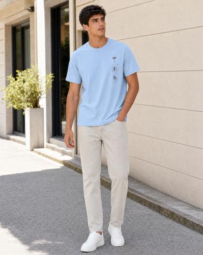 Image of Nobero Men's Regular Graphic Printed T-Shirt for Men | Soft Cotton | Classic Fit | Printed Casual Tshirt for Men