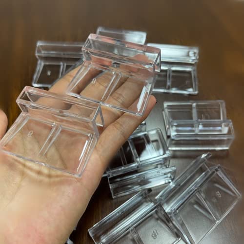 16pcs Aquarium Fish Tank Glass Cover Clip Support Holder,Clear Color Acrylic Fish Tanks Glass Cover Clip for Rimless… - Image 6
