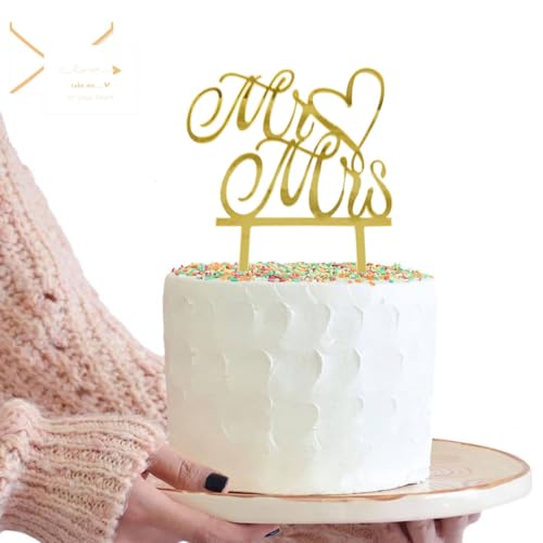 Cake Topper Hochzeit, Goldglitzer Acryl Torten Topper Hochzeit Acryl Mr & Mrs Personalisierter Tortendeko Hochzeit mit Einer Karte für Verlobung Hochzeit Brautparty Jahrestag Geburtstag Cake Topper Hochzeit, Goldglitzer Acryl Torten Topper Hochzeit Acryl Mr & Mrs Personalisierter Tortendeko Hochzeit mit Einer Karte für Verlobung Hochzeit Brautparty Jahrestag Geburtstag