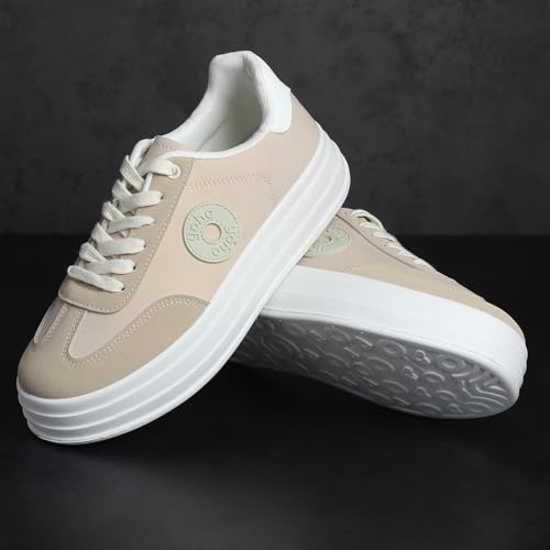 Image of YOHO Chunky Sneakers for Women | Canvas Upper, Cushioned Insoles & Lightweight Casual Shoes for Everyday wear | CAS 105