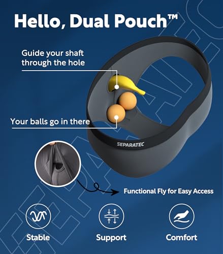 Separatec Mens Underwear With Pouch Breathable Cooling Rayon Made from Bamboo Underwear, Dual Pouch Mens Briefs 3 Pack3