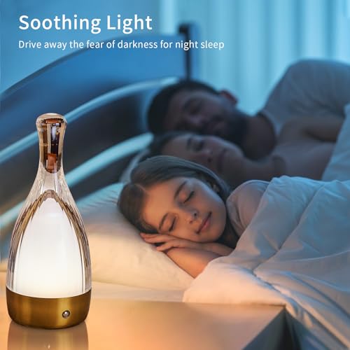 Table Lamp for Bedroom,Small Desk Lamp Dimmable 4 Gears:3000K/4000K/6000K/RGB,4000mAh Rechargeable Battery bedside lamps, LED Cordless Desk Light for Couple Dinner/Coffee Table/Restaurant/Bedroom - image 3