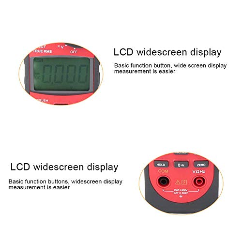 Image of Auto Range Digital Clamp Meter Industrial Multimeter AC DC Current Voltage Tester 600V Backlit Display for Electricians HVAC UT207