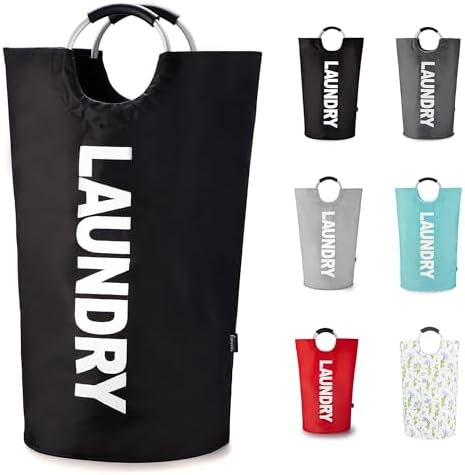 Caroeas 90L Laundry Basket (13 Colors), Waterproof Laundry Hamper, Laundry Bag with Padded Handles, Clothes Hamper Stands Up Well, Collapsible Laundry Basket Easy Storage
