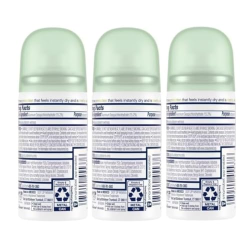 Dove Advanced Care Cool Essentials Antiperspirant & Deodorant Dry Spray Travel Size 1 oz Mini 3-Pack, 72 Hour Protection, Pro-Ceramide Technology, Cool Fresh Pear and Cucumber Scent - image 2