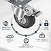 POWERTEC 3 Inch Swivel Caster Wheels with Brake & 160 lbs Loads, Heavy Duty Plate Casters, Dual Locking Rubber Castor Wheels for Furniture, Cart, Dolly and Workbenches (17023)