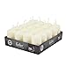 Price comparison product image Hofer Ivory Pillar Candles - Set of 20 Decorative Small Candles - 4 x 7 cm - 11 Hours Long Burning - Unscented - Dripless - Smokeless - RAL Quality