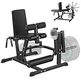 HANDBODE Leg Extension and Curl Machine, 800 lb Adjustable Leg Exercise Machine, Seated Leg Press Extension and Lying Hamstring Curl Machine for Home Gym, Leg Workout Equipment Fits 1'' and 2'' Plates
