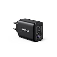 UGREEN 65W Caricatore USB C, Caricabatterie 3 Porte 2 Type C e 1 A PD 3.0 PPS Compatibile Galaxy S25