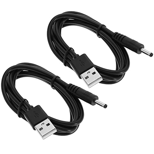 eMagTech 3Pcs USB to DC 3.5x1.35mm Data Cable Compatible with FOREO Luna/Luna 2/ Luna 3/ Mini 2 USB to DC 5V Power Cord Jack Charging Cable