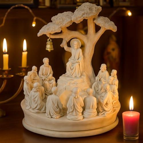Image of DDSS Jesus and 12 Apostoles Poly Marble Sermon on The Mountain Statue (Model AZ-198) Decorative Idols and Figurines for Home Decor, Interior Decoration
