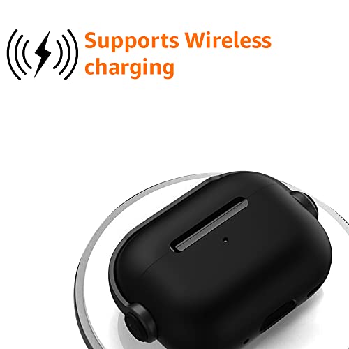 Image of Amazon Basics Tough Shockproof with Lock Cover Case Compatible with Airpods Pro 2 / Airpods Pro GEN-2 (2022) - Black