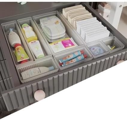 Meleni Baby 8 Parça Bebek Çekmece Düzenleyici - Bebek Organizer - Bebek Bakım Organizer - Şeffaf