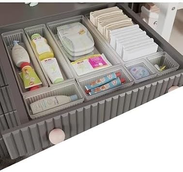 Meleni Baby 8 Parça Bebek Çekmece Düzenleyici - Bebek Organizer - Bebek Bakım Organizer - Şeffaf