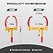 BEJONI Universal Wheel Lock, Adjustable Security Wheel Lock for Trailer Tire, Anti Theft Tire Lock, Heavy Duty Wheel Clamp for Cars, Trucks, ATVs, Motorcycles, Golf Cart, Camper, Red-Yellow, 3 Keys