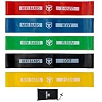 Resistance Bands for Working Out (Set of 5) – Elastic Bands for Exercise & Physical Therapy – Loop Resistance Bands for Glutes, Home Workouts, Yoga, Pilates, Stretching & Legs - Image 2