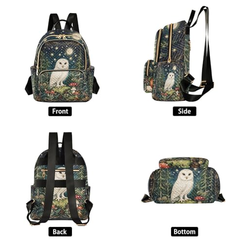 Image of ALAZA Beautiful Owl Forest Small Backpack Purse for Women Travel Bag Fashion Daypack Back Pack Shoulder Bag