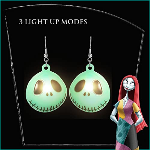 Disney The Nightmare Before Christmas Womens Earrings - Dangle Light-Up Earrings - Jack Skellington Earrings - Disney Earrings #TOP3
