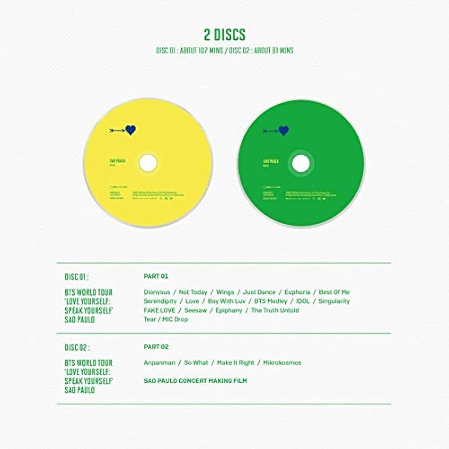 ミュージック BTS WORLD TOUR SAO PAULO DVD Dvd Bts World Tour Sao Paulo + Dvd Bts Break The Silence