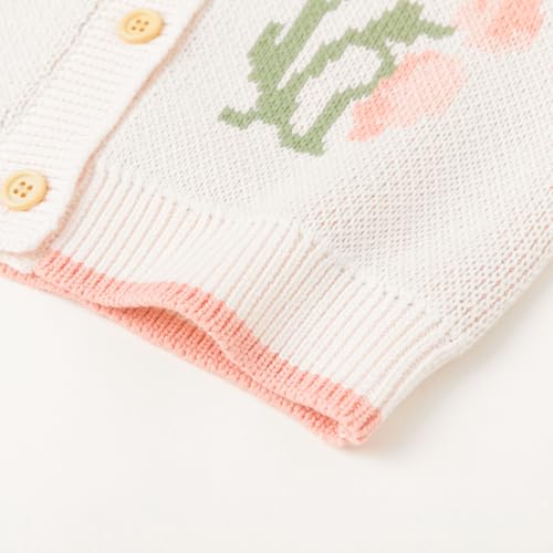 Image of Simplee kids Baby Sweater Toddler Girls Cardigan Sweater Embroidered Strawberry Knit Sweater