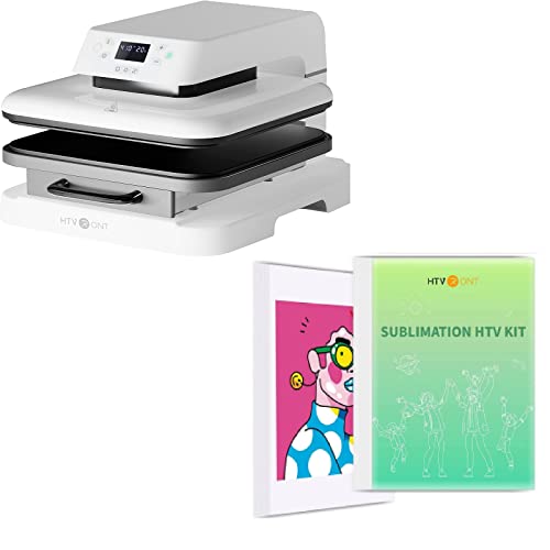 Htvront 15X15 Auto Heat Press Machine + Htvront 20 Sheets Sublimation Paper Vinyl Set #TOP18
