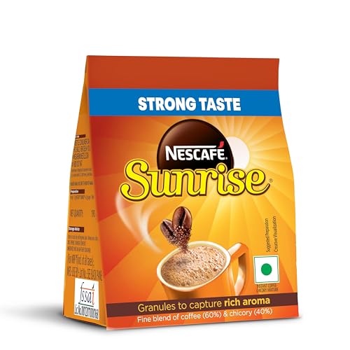 Image of Sunrise Instant Coffee Powder|Strong Taste For The Perfect Start To Your Day|Coffee Chicory-Mix|190g /200g, Stabilo Pack, Bag (Pack of 6)