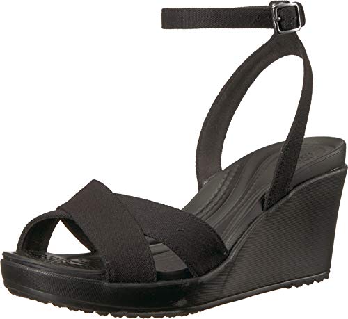 Crocs Women's Leigh II Adjustable Ankle Strap Wedge Comfort Sandal