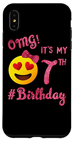 7th birthday design for girlsiphone xs max omg emoji it s my 7th birthday girls gift case dailymail