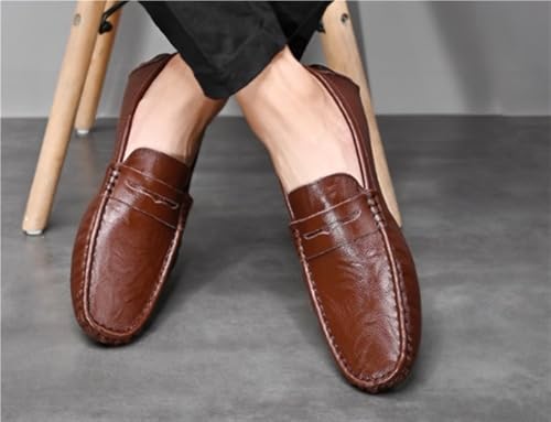 Men's Loafers Lightweight Simple Vegan Leather Slip Resistant Comfortable Flat Heel Wedding Outdoor Slip-on3