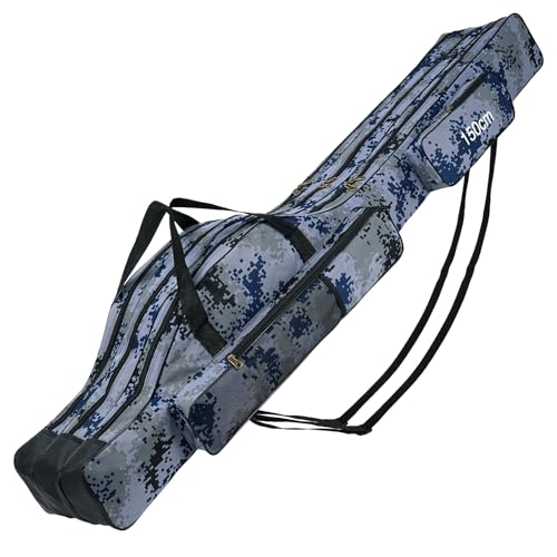Lomffy Borsa da Pesca Portatile, 150cm Pieghevole Sacca Canna e