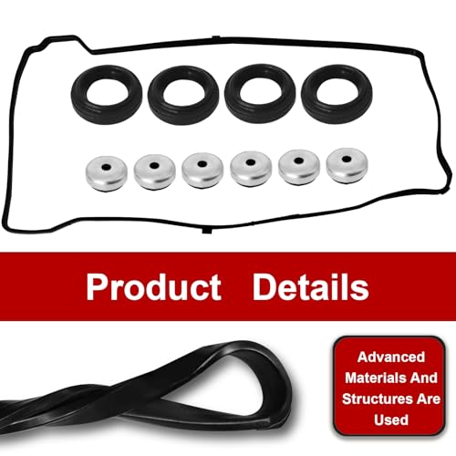 Image of Engine Valve Cover Gasket Seal Kit, Fits for H0nda Accord, CRV, Civic, Element, Crosstour, CSX, ILX RDX RSX TSX, Replaces OEM# VS50614R /VS50627R /12030-PNC-000 /12030-RAA-A01 /12341-R40-A00