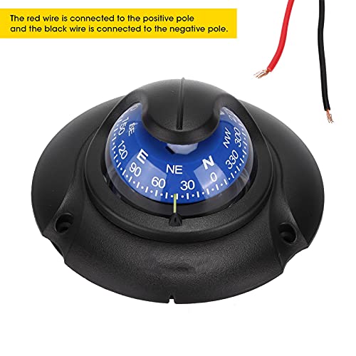 Generici Boat , Sea Dashboard Marine MultiâFunctional Flush Mount High Accuracy Magnetic Car with 12V LED Light for Marine Yacht Boat Ship Caravan Car - Image 5