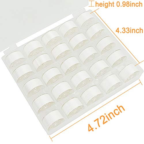 Image of New brothread 25pcs Size A SA156 Prewound Bobbin Thread -White | 60S /2 (90 Weight), Cottonized Soft Feel Polyester Thread, Plastic Sided, For Commercial /Home Embroidery & Sewing Machines