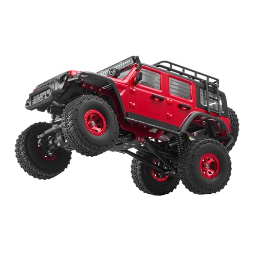 VEVOR RC Crawler 1/24 Scale RC Car Rock Crawler All Terrain 4WD Off-Road Truck with led Light 2 Rechargeable Batteries, 2-Speed Adjustable Hobby Racing Car Gift for Adults - Thumbnail 4
