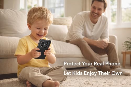 Image of Toy Mobile Phone for Kids - Non-Working Dummy Smartphone Model | 1:1 Realistic Plastic Display | Safe Pretend Play Phone for Toddlers | Redmi Note 14 Pro Design (Fake Model)