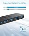 Anker 4-Port USB 3.0 Hub, Ultra-Slim Data USB Hub with 2 ft Extended Cable [Charging Not Supported], for MacBook, Mac Pro, Mac mini, iMac, Surface Pro, XPS, PC, Flash Drive, Mobile HDD