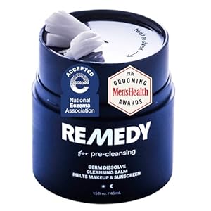 Remedy for Pre-Cleansing | Derm Dissolve Cleansing Balm | Melts Makeup and Sunscreen | Ceramides Safflower Lipids Centella | Fragrance Free| By Dermatologist Dr. Shah | 1.5 Fl Oz