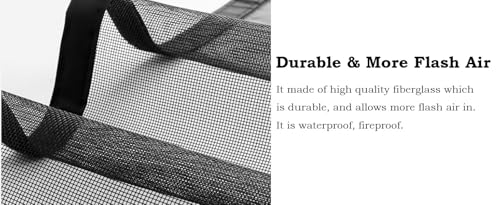 Image of Magnetic Garage Door Screen 19x9ft for 2 3 Car Doors Durable Fiberglass Heavy Duty Mesh Magnetic Garage Net, Pets Friendly Retractable Carport Garage Patio Porch RV Curtain (Black, for 19x9ft)