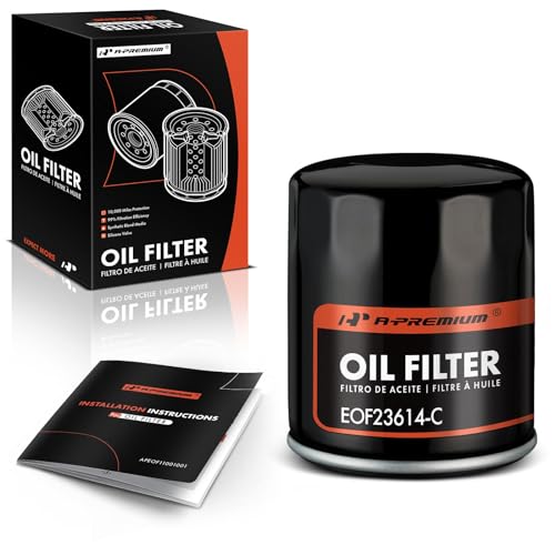 A-Premium 10K Miles Protection Spin On Oil Filter Compatible with Ford & Chevy & for Toyota & Nissan & Volkswagen & Jeep & Subaru & Dodge & Lexus & Mazda & Chrysler & Audi Replace# 04E115561B PH3614