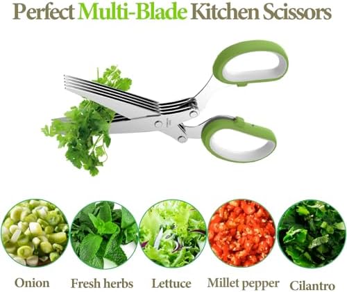 2025 Upgraded Herb Scissors, Effortless Herb Shears
