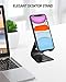 Nulaxy Adjustable Cell Phone Stand, Desk Phone Holder, Cradle, Dock Compatible with iPhone, Samsung Galaxy, Google Pixel, Nintendo Switch, All Android Phones, Black