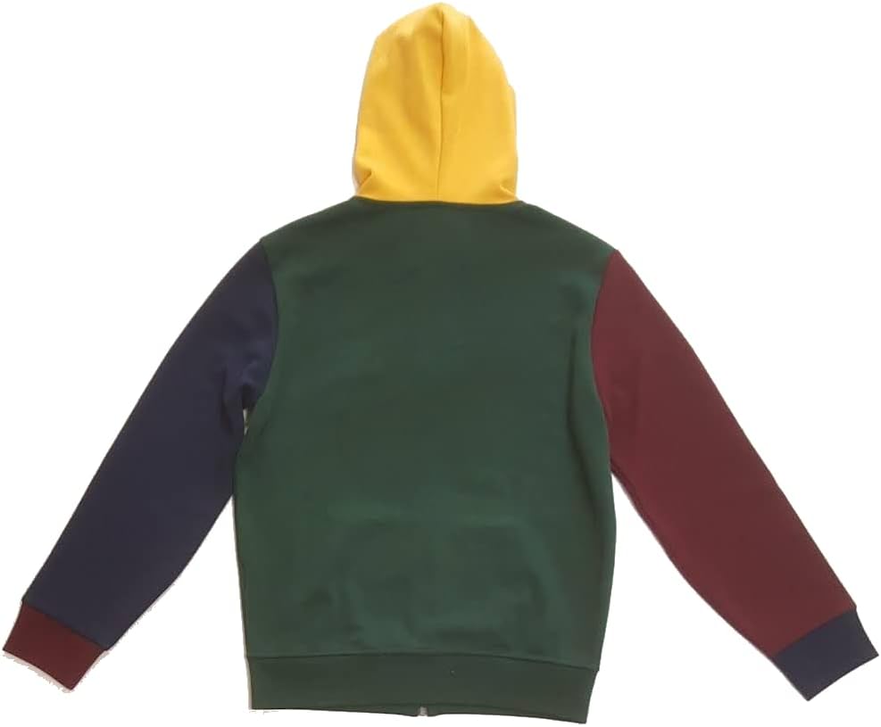 Polo Ralph Lauren Double Knit Tech Fleece Hoodie (X-Large, Green Colorblock)