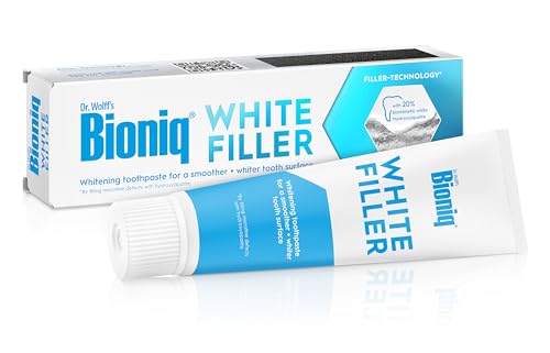 Bioniq® White Filler Dentifricio Sbiancante Delicato – 1 x 100 ml – Con Idrossiapatite - Protegge e Rinforza lo Smalto - Per Denti Lisci e Bianchi - Rimuove le Macchie Delicatamente - Senza Fluoro