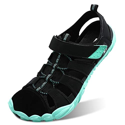 JIASUQI Womens Mens Outdoor Slip on Beach Athletic Water Sneakers Shoes Quick Dry Swim Sandals Black 10Women 8.5Men