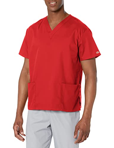 Image of Dickies Women's Jr. Fit V-Neck Scrub Top Multiple Patch Pockets
