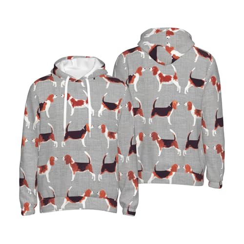 Sweat à capuche imprimé Beagle EdWal pull léger en polyester homme