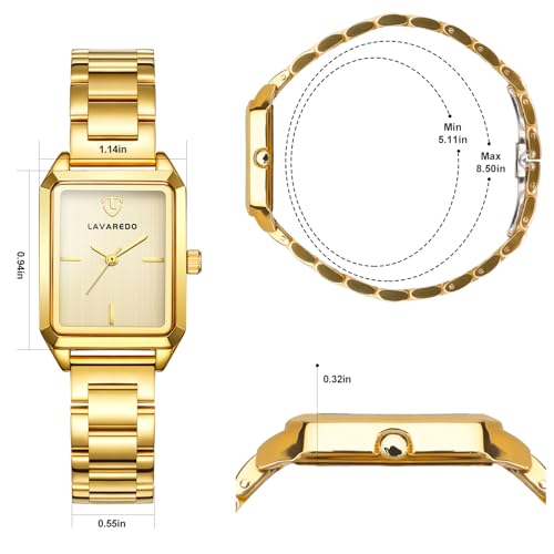 Elegant Timever Women's Gold Watch - Luxury Waterproof Stainless Steel Wristwatch with Japanese Quartz Movement - Image 4