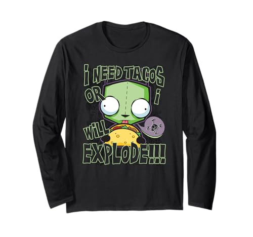 Invader Zim I Need Tacos Or I Will Explode!!! Retro Gir Logo TVc