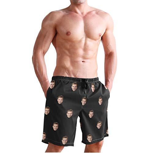 Custom Mens Swim Trunks Short, Custom Face Swim Shorts Board Shorts for Men Personalized4